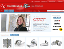 Tablet Screenshot of andersonlock.com